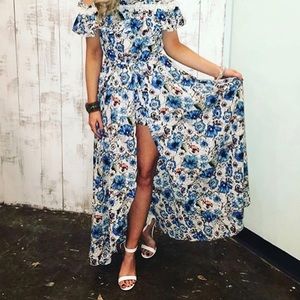 Floral Maxi Romper. M